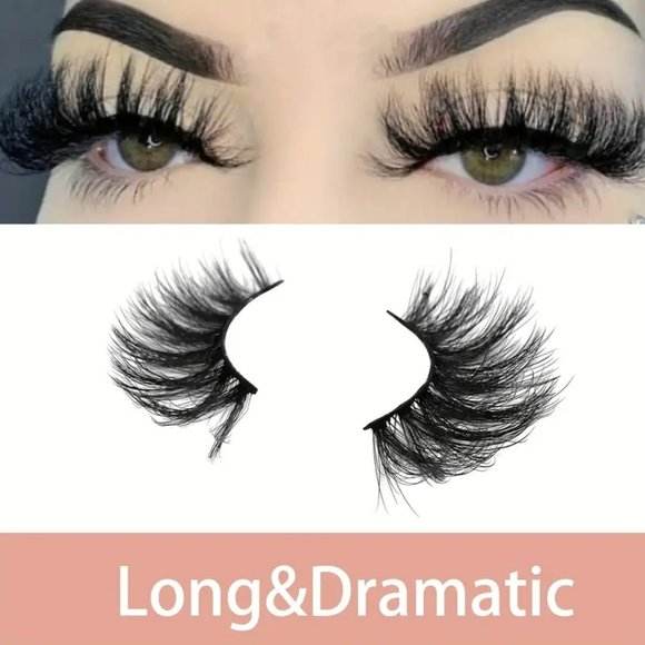 Fluffy 25mm Lashes, 9D Volume Faux Mink Lashes, Dramatic Long Thick Wispy Lashes - Picture 7 of 7